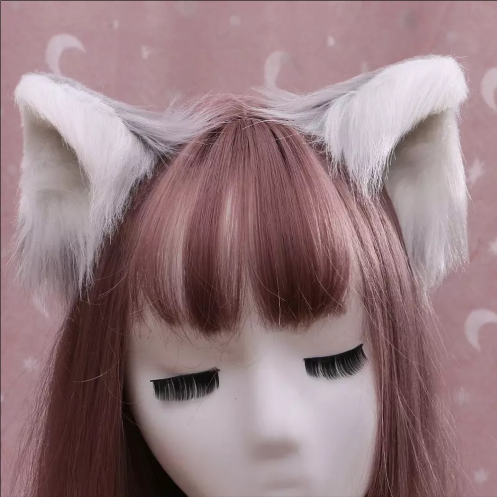 Halloween Cat Ears Anime Lolita Hair Accessories Clip on Ears Cosplay